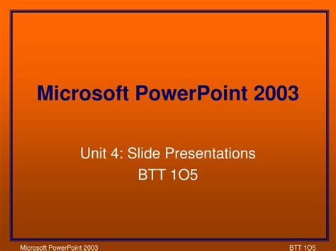 PPT - Microsoft PowerPoint 2003 PowerPoint Presentation, free download ...