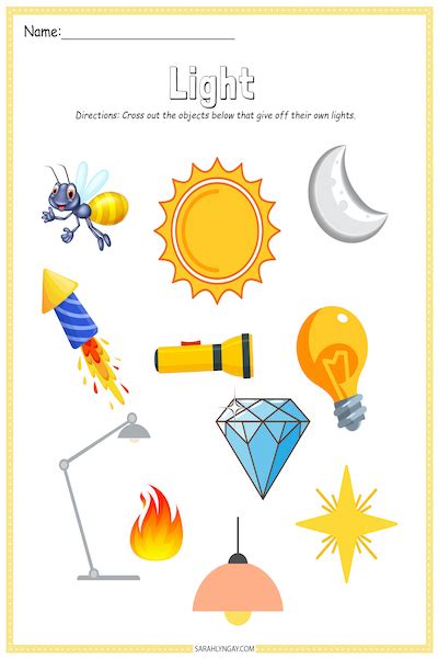 examples  light energy objects