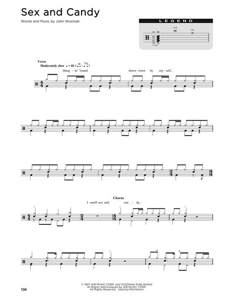 Sex And Candy by Marcy Playground Sheet Music for Drum Chart at Sheet