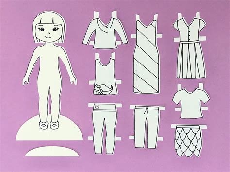 Paper Doll Cut File and Printable Meet Mae A Downloadable | Etsy