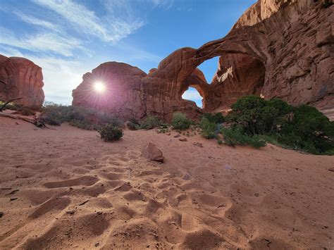 double arch arches national park utah usa oc rpics