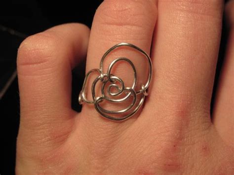 wire wrapped rose   order ring  etsy  wire wrapping