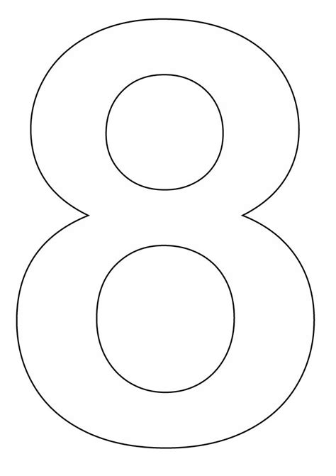 Number 8 Stencil Printable - Printable Word Searches