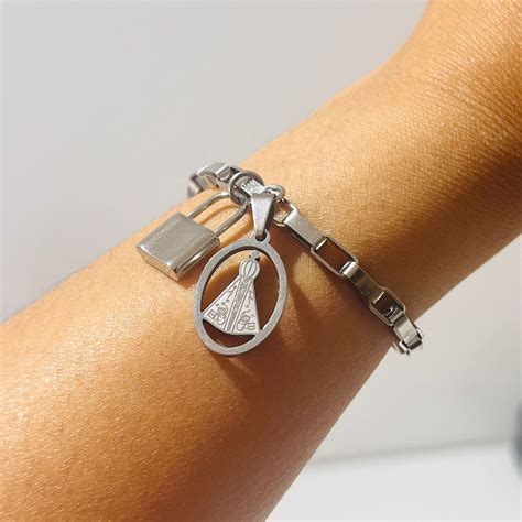Pulseira Consagração A Nossa Senhora - Pulseira Cadeia de Consagração de Nossa Senhora - Aço Inox