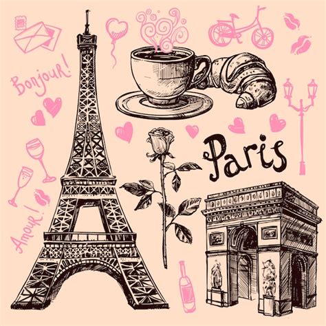 eiffel tower clip art vectors illustrations    freepik