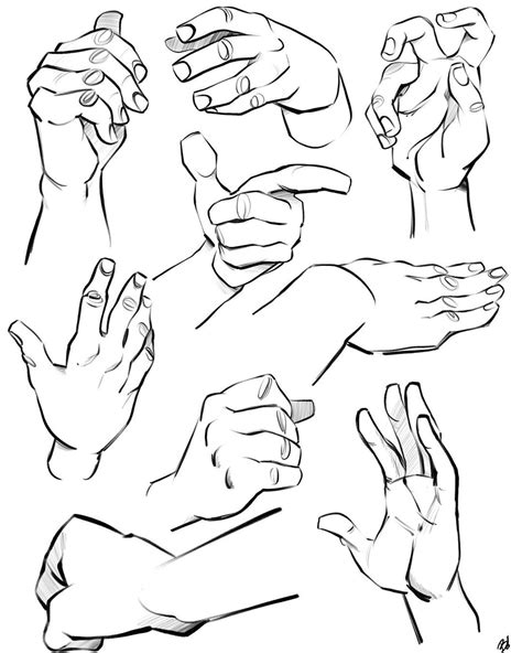 several hands are shown in black and white