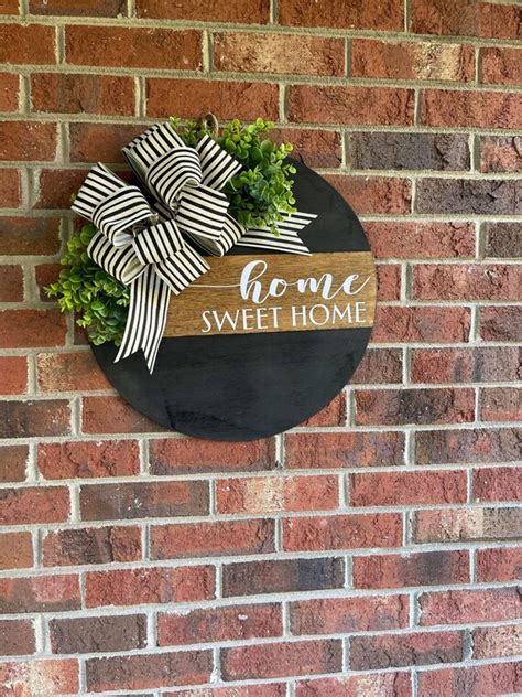 Home Sweet Home Door Sign Home Wreath Home Sign - Etsy
