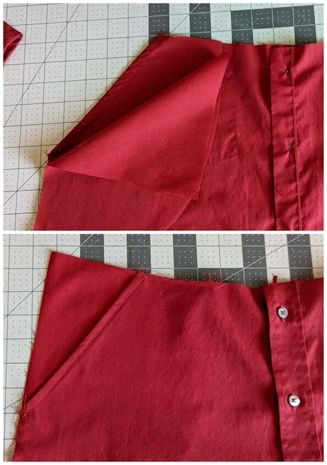 Red Button-up Shirt Refashion | Upstyle