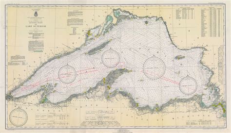 1932 Nautical Map of Lake Superior | Etsy