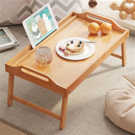 Bamboo Folding Bed Table