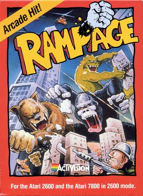 Rampage (1989) Amiga box cover art - MobyGames