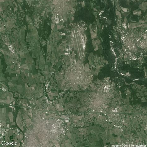 foto dal satellite del comune  cameri media  alta risoluzione