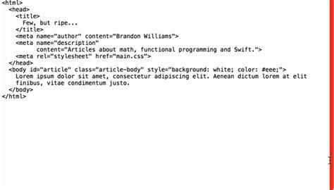 pretty printing html