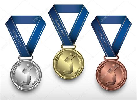 Volleyball medals Stock Vector by ©I.Petrovic 46025907