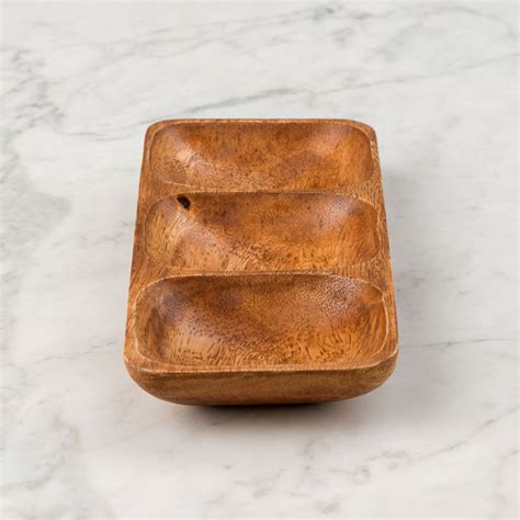 Блюдо Organic 3 Sections Rectangular Serving Dish, Walmer | Home Concept
