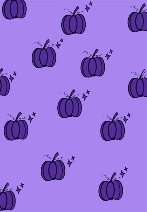 Purple Aesthetic Pumpkin Art iPad Wallpaper