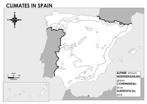 climates  spain map