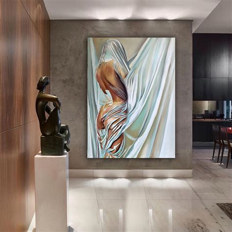 Sexy Woman Canvas Painting, Nude Woman Wall Art,Erotic Woman - Inspire