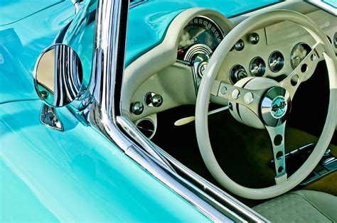 1957 Chevrolet Corvette Steering Wheel Emblem Photograph by Jill Reger ...