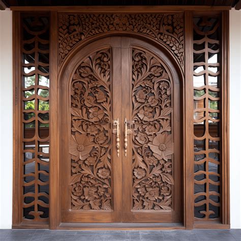 exquisite teak wood main door designs  timeless elegance