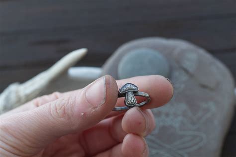 Silver Mushroom Ring - The Wicked Griffin
