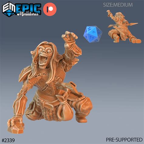 3D file Zombie Warrior Crawling ‧ DnD Miniature ‧ Tabletop Miniatures ...