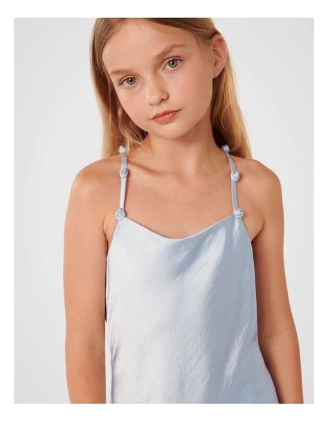 Forever New Girls Ava Slip Teen Dress in Blue | MYER