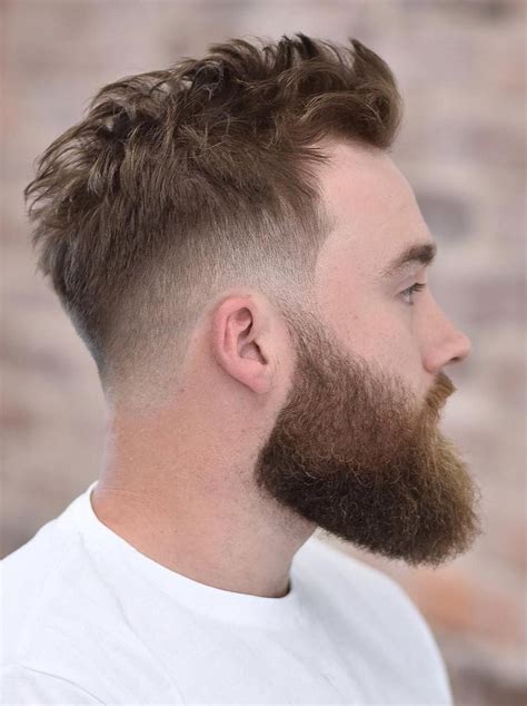 Mens Fade Haircut With Beard