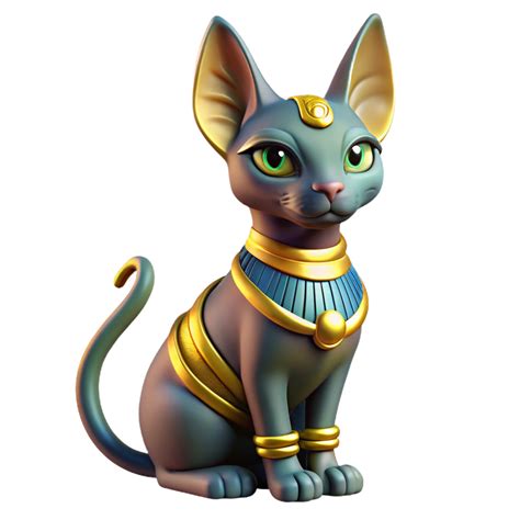 stunning artistic Bastet, Egyptian cat goddess, high quality 59633695 PNG