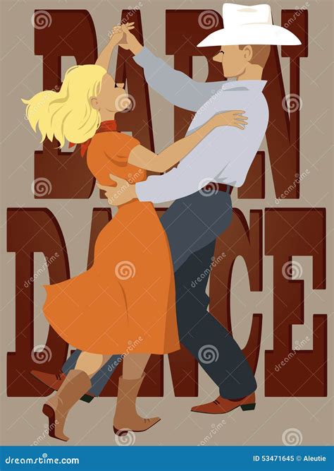 Barn Dance Silhouette Vector Illustration | CartoonDealer.com #84168740