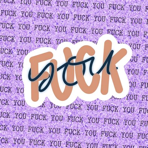 fuck  cute cuss word waterproof vinyl sticker laptop stickers