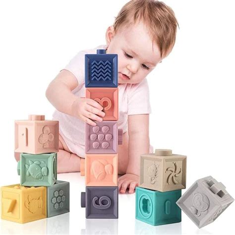 Brinquedos Para Bebês De 6 Meses - Kit Brinquedos para Bebes 6 meses a 1 ano Bloco de Encaixar Empilhar ...