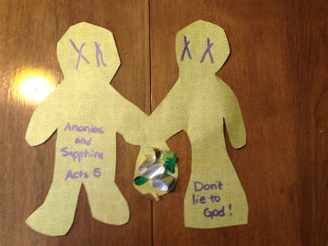 Ananias and Sapphira | Ananias and sapphira, Bible crafts, Bible story