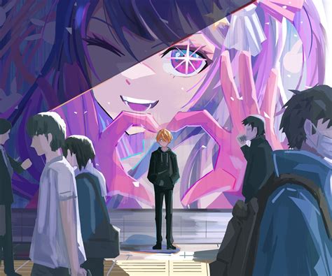 Oshi no Ko HD Wallpaper: Aquamarine & Ai Hoshino Anime Spotlight