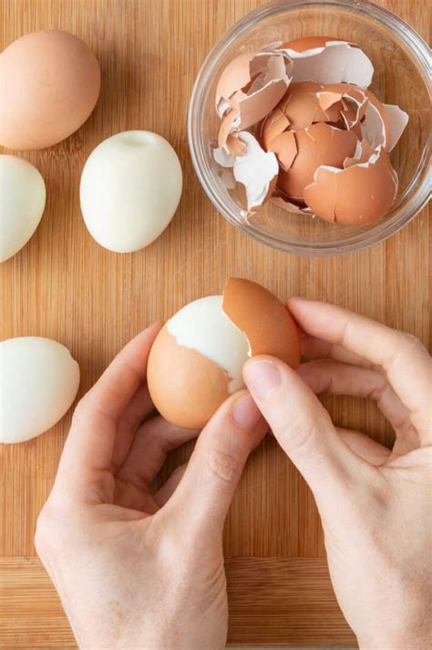 how do i get hard boiled eggs to peel easily