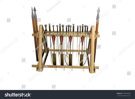 Medieval Weapon Rack Stock Illustration 148945940 - Shutterstock