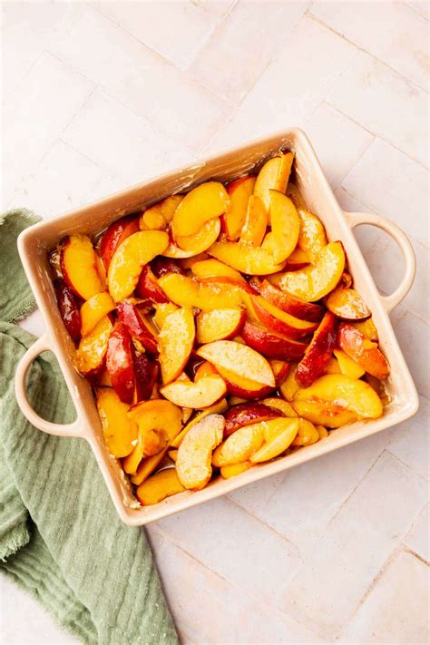 Gluten-Free Vegan Peach Crisp - A Dash of Megnut