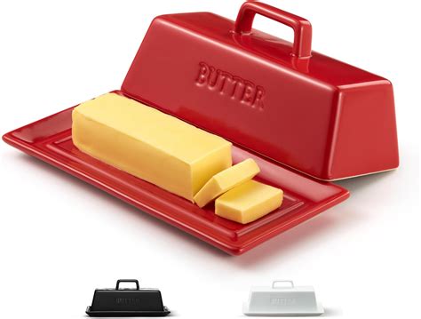 Amazon.com | Butter Dish with Lid for Countertop, by Kook, Ceramic