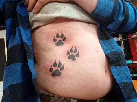 My Wolf Paw Tattoo!! by TimberWolfBelly on DeviantArt