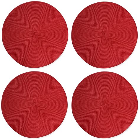 Red Round Woven Placemats - Set of 4 – Heirloom Home Fine Linens