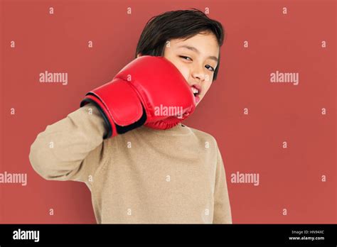 Little Boy Boxing Gloves Concept Stock Photo - Alamy