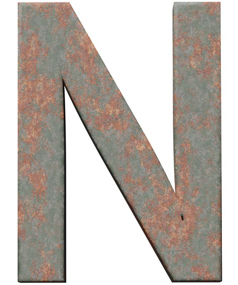 Download Rusted Letter N, N, Old Metal. Royalty-Free Stock Illustration ...