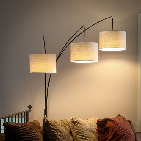 brightech trilage led floor lamp tall pole modern industrial standing