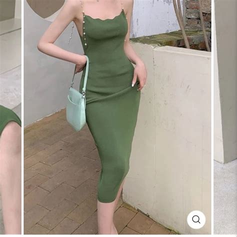 green pearl dress in 2024 | Bodycon dress, Green dress, Colorful dresses
