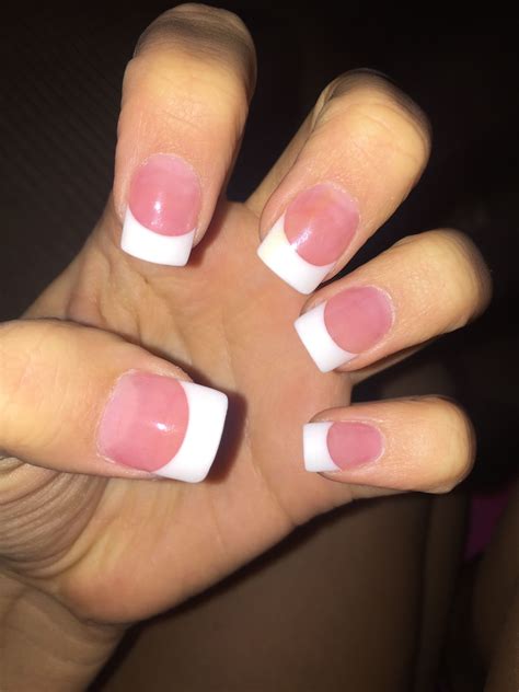 white pink nail art