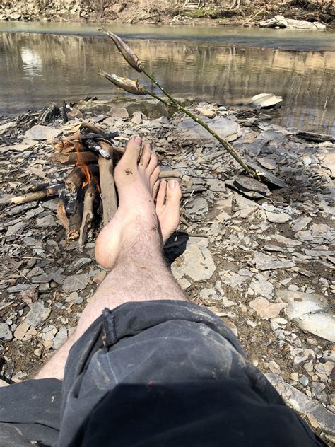 Roamed the river, caught a couple creek chubs, and had a snack. A