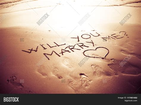 Will You Marry Me Sign On The Beach