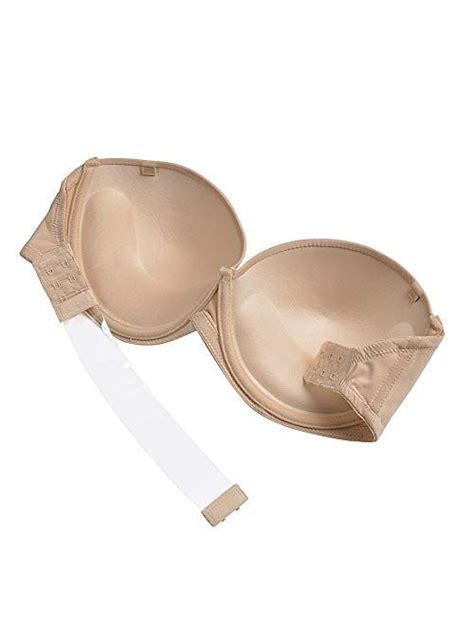 Buy Strapless Bra with Clear Back Invisible Strap Push Up Padded ...