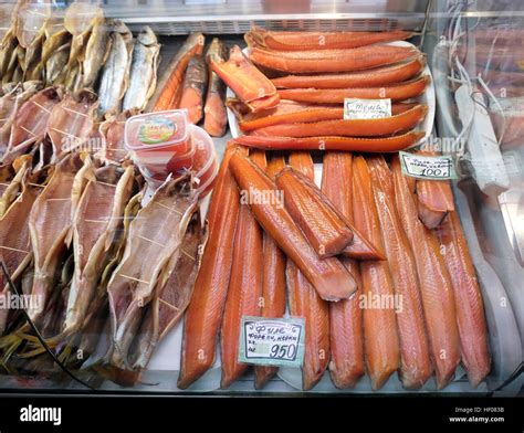 Siberia, Russia. 30th Nov, 2016. A view of a fish shop in the market ...