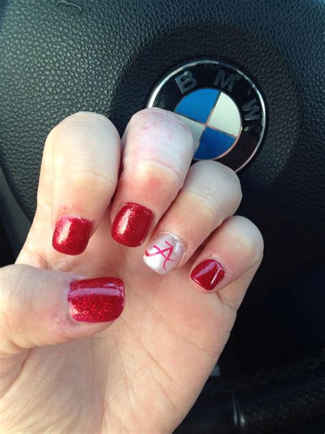 alabama crimson tide nails 5